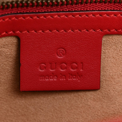 Gucci Calfskin Matelasse Small GG Marmont Shoulder Bag Hibiscus Red 6 of 12