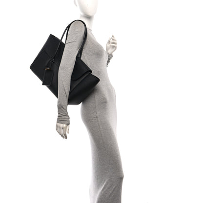 Salvatore Ferragamo Hammered Calfskin Firenze East West Tote Bag Black 2 of 10