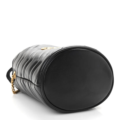 Gucci Calfskin Matelasse Mini GG Marmont 2.0 Bucket Bag Black 4 of 12