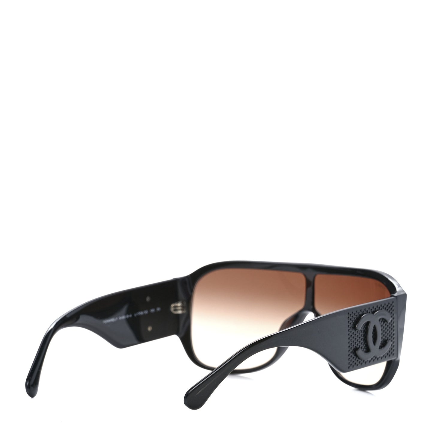 Acetate Crystal CC Shield Sunglasses 5466-B-A Brown