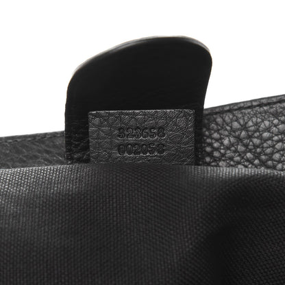 Gucci Calfskin Large Bamboo Shopper Tote Black 8 of 9