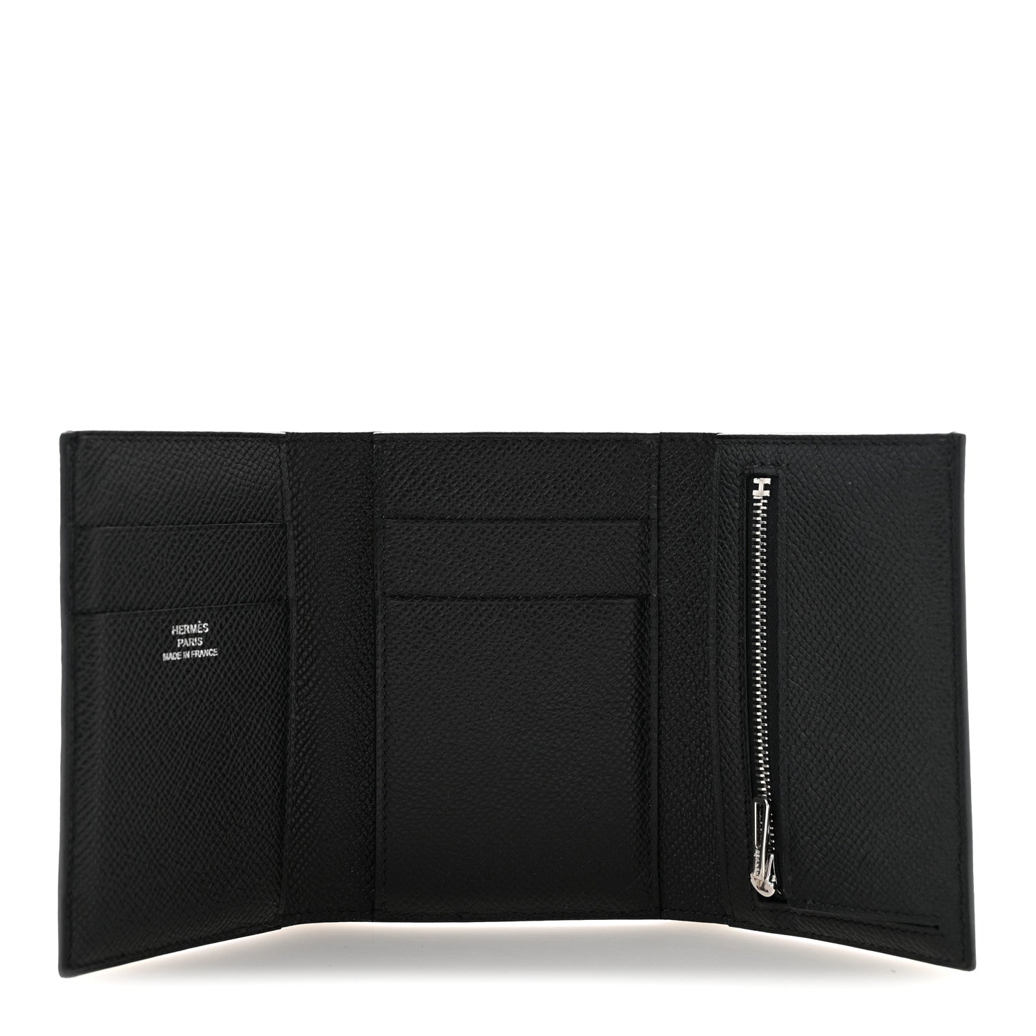 Hermes Epsom Tri-Fold Compact Bearn Wallet Black 5 of 10