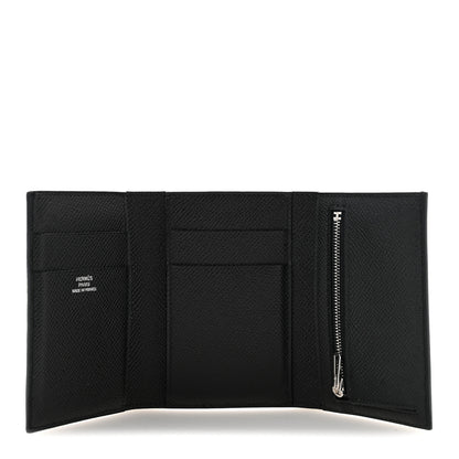 Hermes Epsom Tri-Fold Compact Bearn Wallet Black 5 of 10