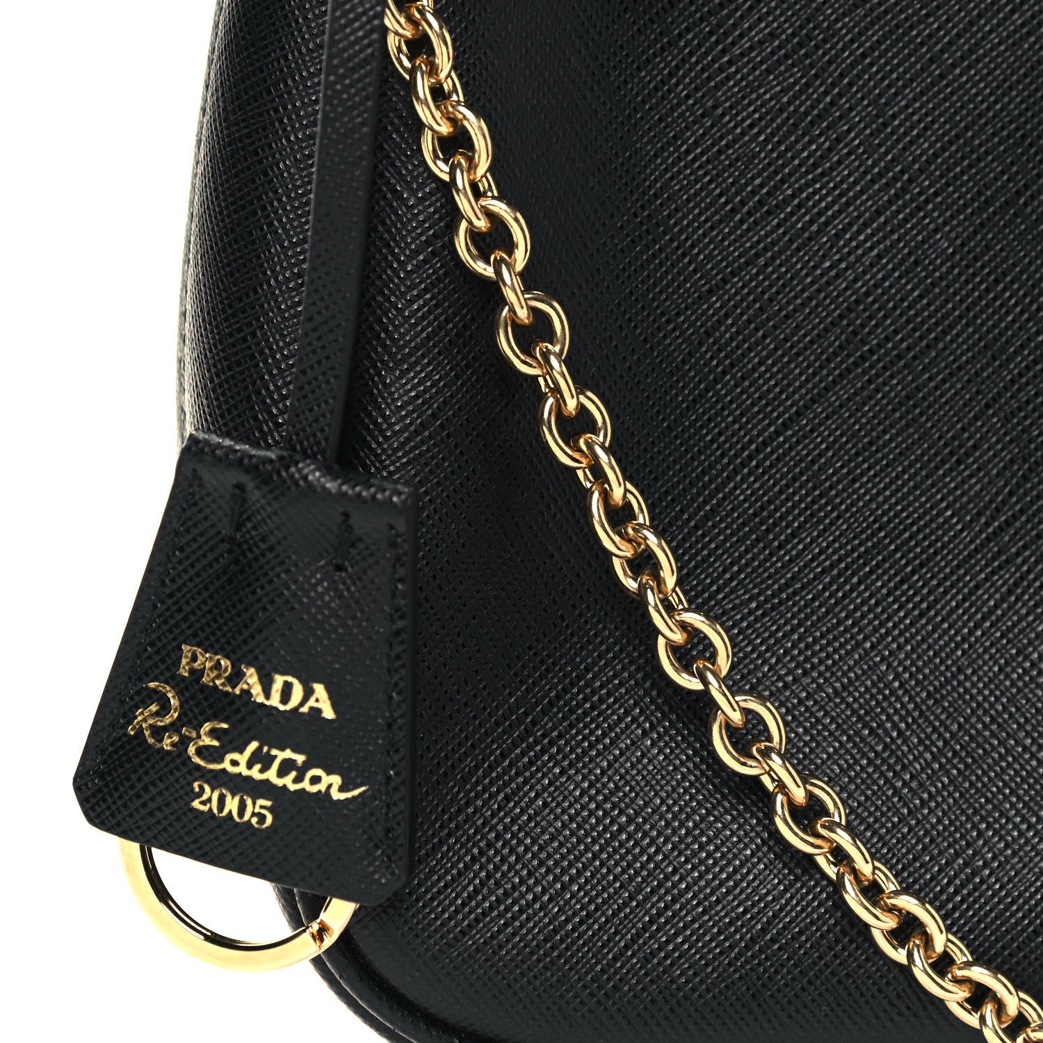 Prada Saffiano Lux Re-Edition 2005 Shoulder Bag Black 8 of 12