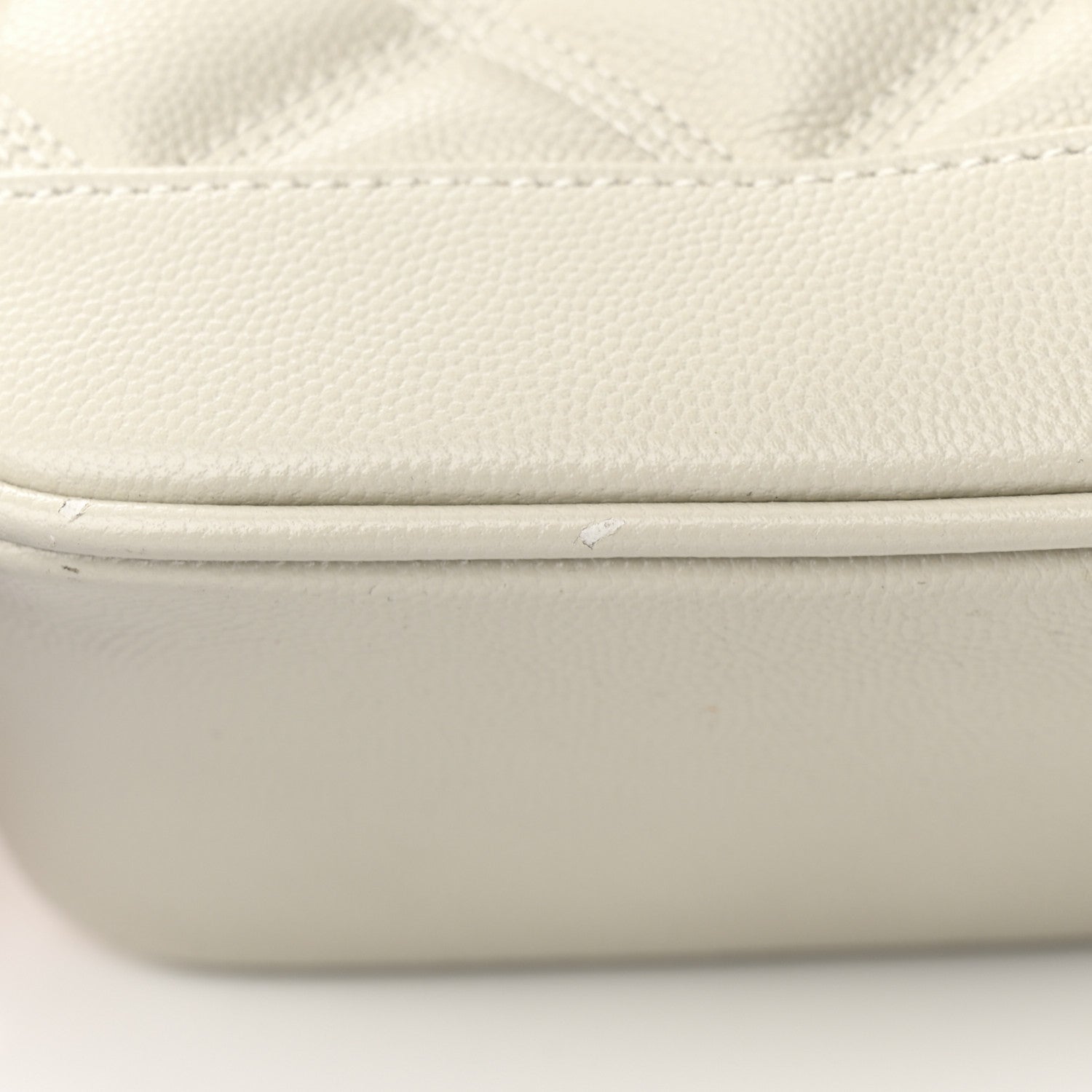 Saint Laurent Grain de Poudre Quilted 80's Vanity Bag Crema Soft 13 of 13