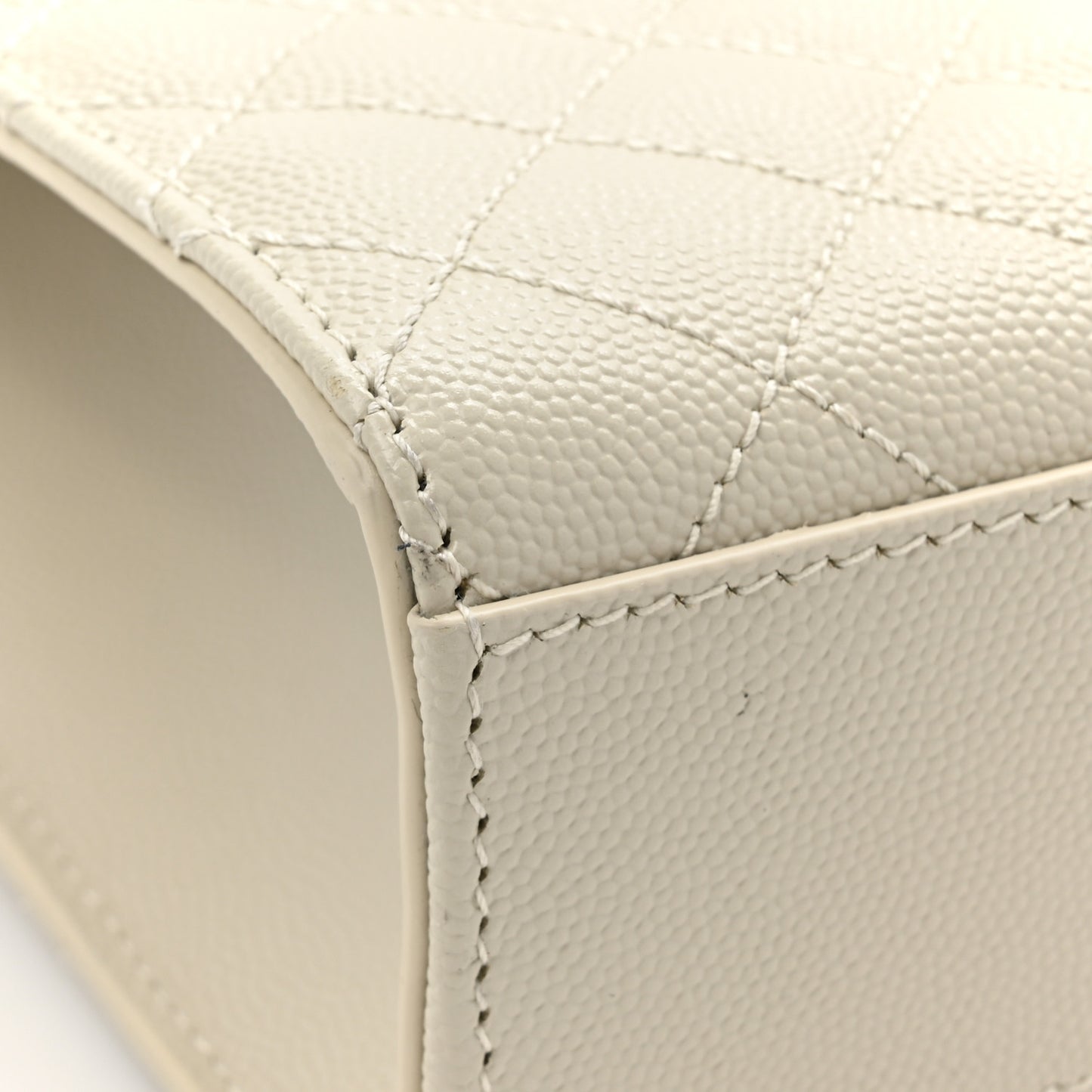 Grain De Poudre Mixed Matelasse Large Triquilt Monogram Satchel Porcellana