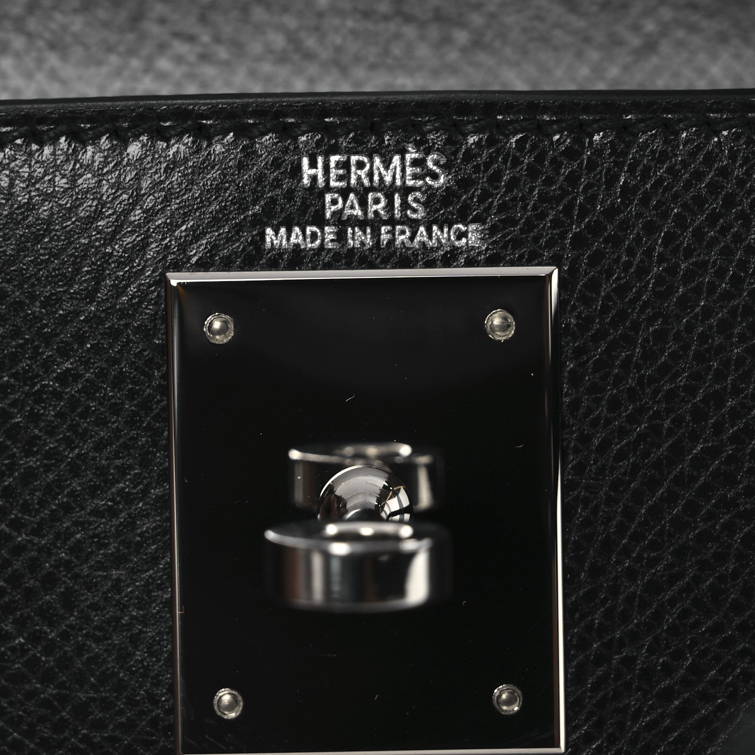 Hermes Veau Grain Lisse Kelly Sellier 28 Black 6 of 12