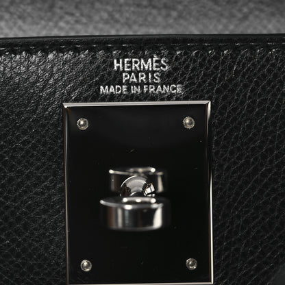 Hermes Veau Grain Lisse Kelly Sellier 28 Black 6 of 12