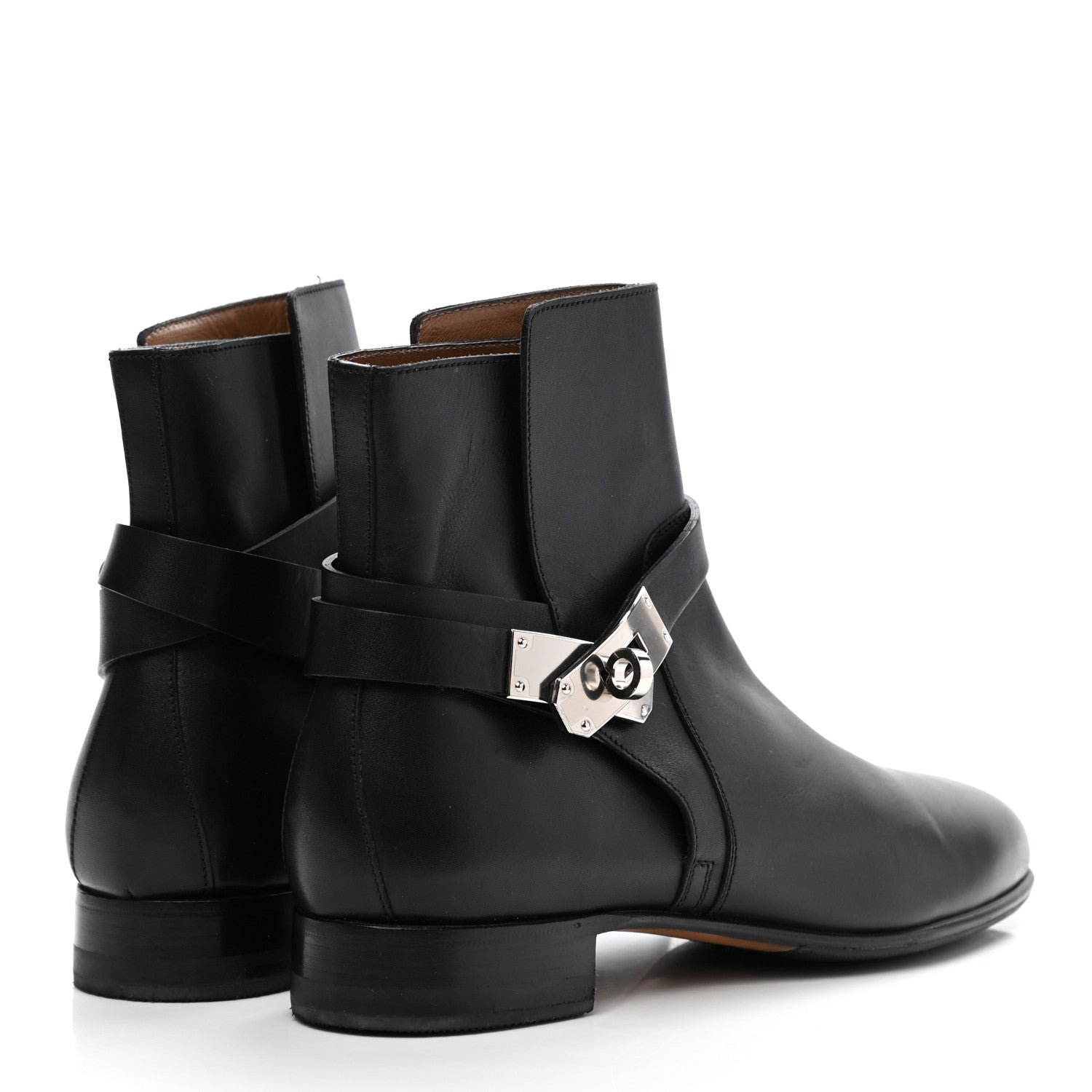 Hermes Calfskin Neo Low Boots 36.5 Black 4 of 13