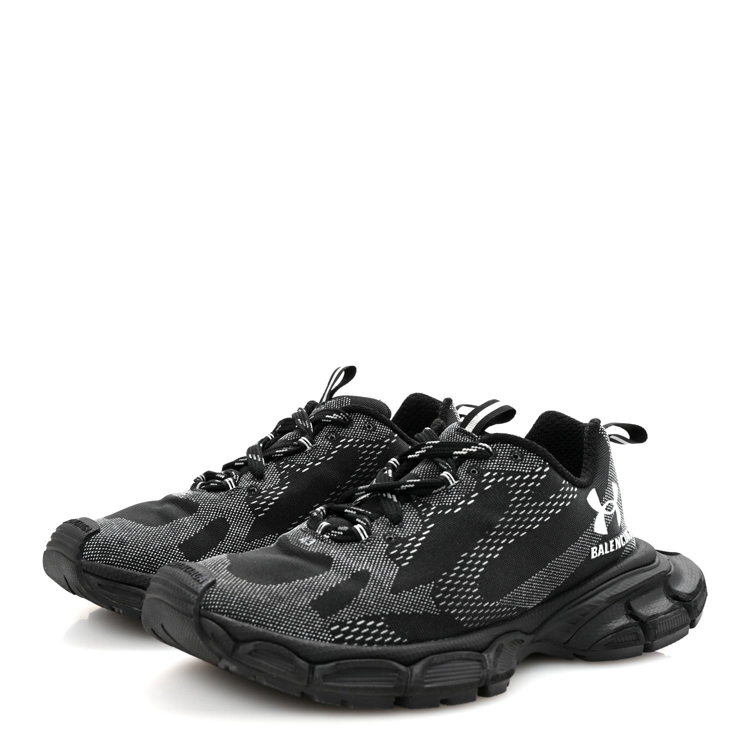 Balenciaga X Under Armour Knit Mesh 3XL Sneakers 43 Black White