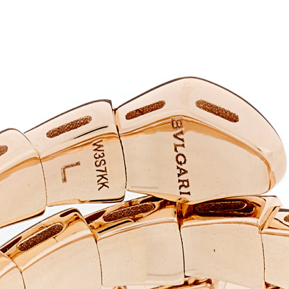 Bulgari 18K Rose Gold Diamond Serpenti Viper Wrap Ring L 4 of 5