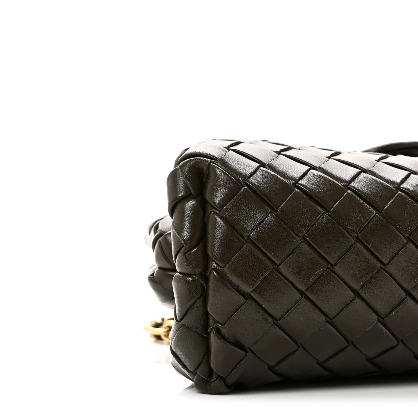 Nappa Intrecciato Teen The Lauren 1980 Clutch With Chain Khaki