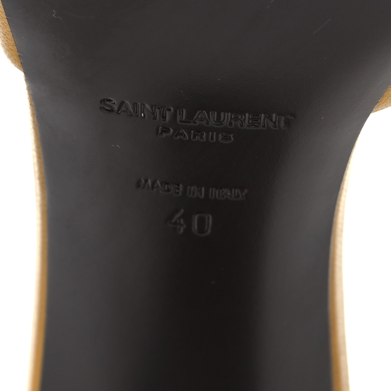 Saint Laurent Lambskin Bianca Mules 40 Jaune Safari 7 of 8