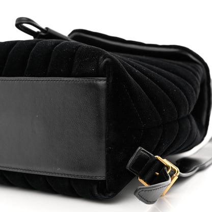Saint Laurent Velvet Y Quilted Monogram Small Loulou Backpack Black 10 of 10