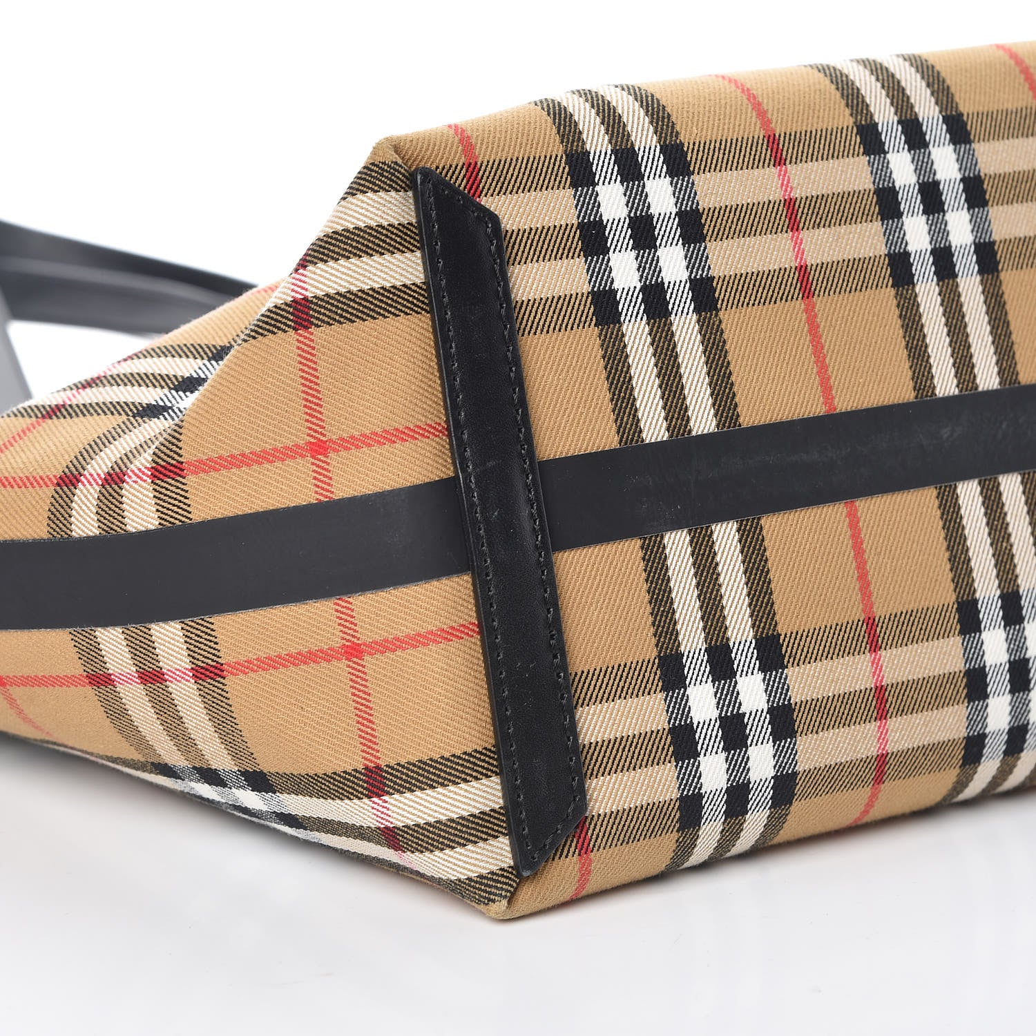 Burberry Vintage Check Medium The Giant Reversible Tote Antique Yellow Bright Red 12 of 16