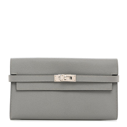 Hermes Epsom Kelly Longue Wallet Gris Mouette 1 of 7