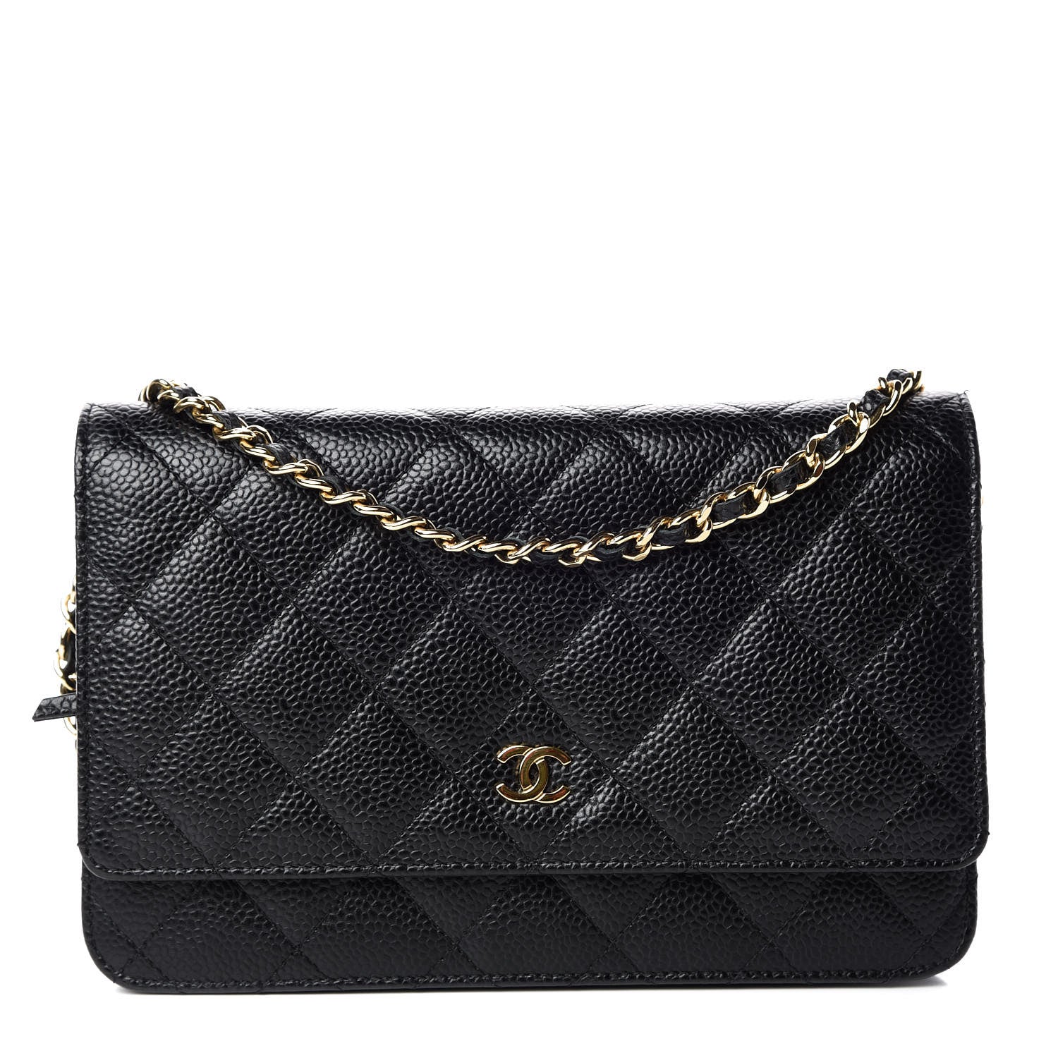 Chanel Caviar Quilted Wallet On Chain WOC Black 1 of 11