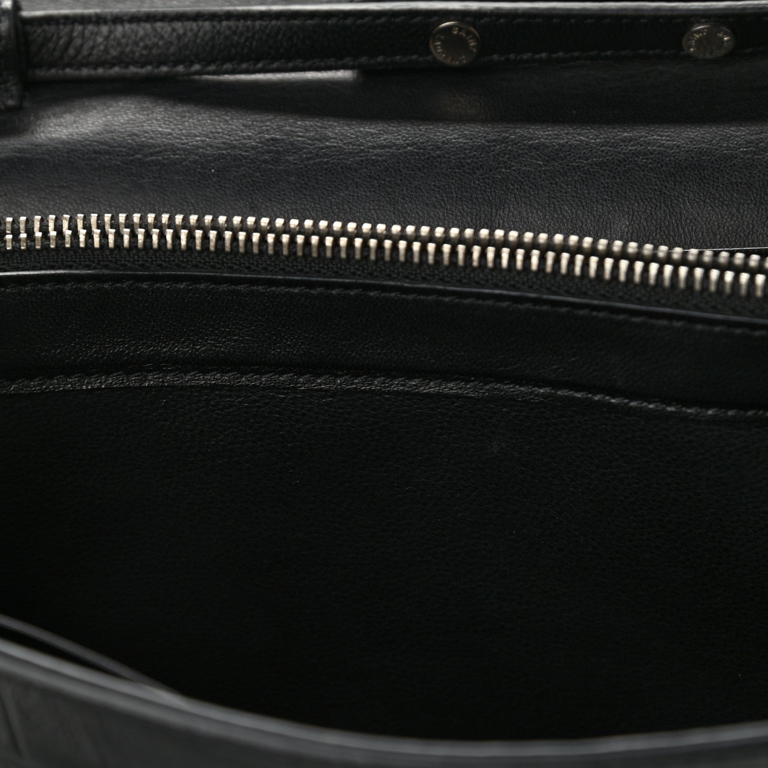 Saint Laurent Lambskin Crocodile Embossed Classic Paris Chain Wallet Black 11 of 12