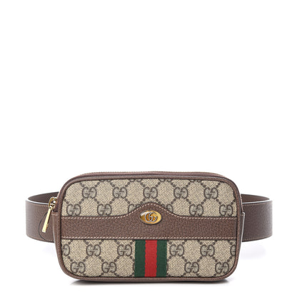 Gucci GG Supreme Monogram Web Ophidia Belted iPhone Case Dark Brown 1 of 10