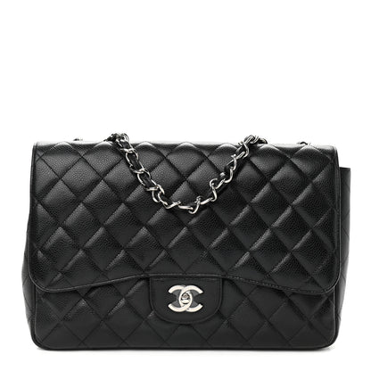 Chanel Caviar Quilted Jumbo Single Flap Black 1 of 10