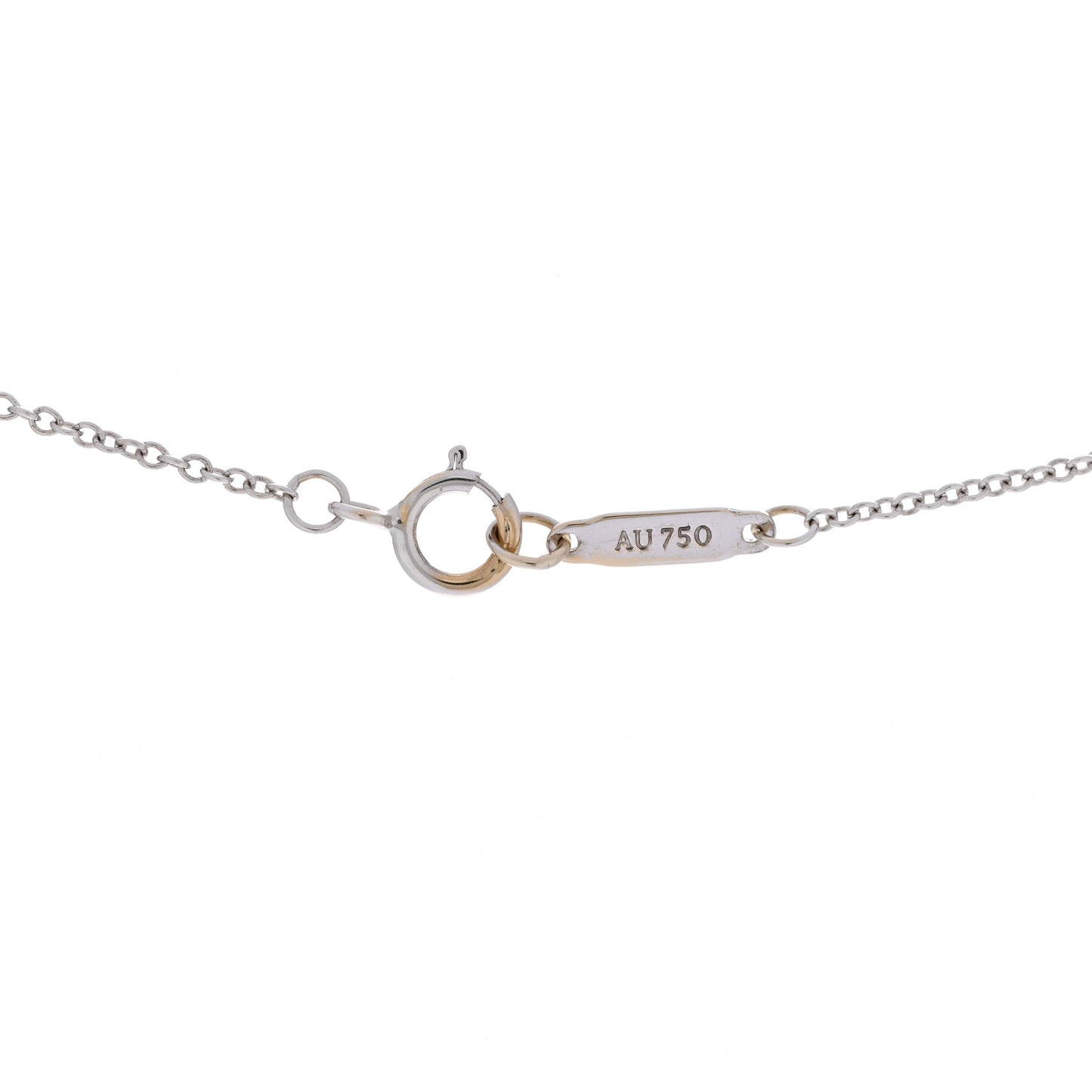18K White Gold Diamond Metro Heart Pendant Necklace