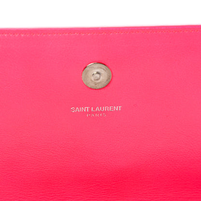 Saint Laurent Calfskin Classic Monogram Cassandre Clutch Lipstick Fuchsia 7 of 11