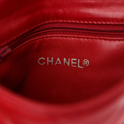 Chanel Lambskin Quilted Flap Crossbody Red 7 of 14
