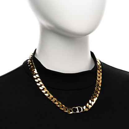 Christian Dior Metal Danseuse Etoile Chain Choker Necklace Gold 2 of 6