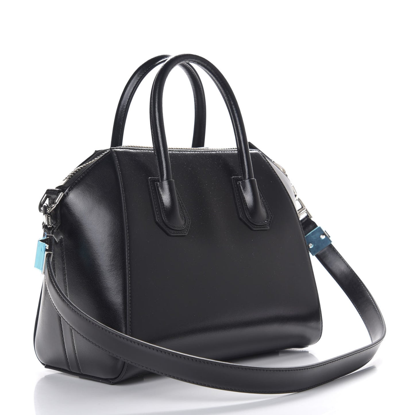 Shiny Lord Calfskin Small Antigona Black
