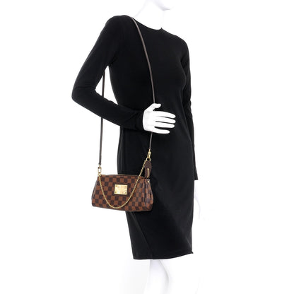 Louis Vuitton Damier Ebene Eva Clutch 2 of 8