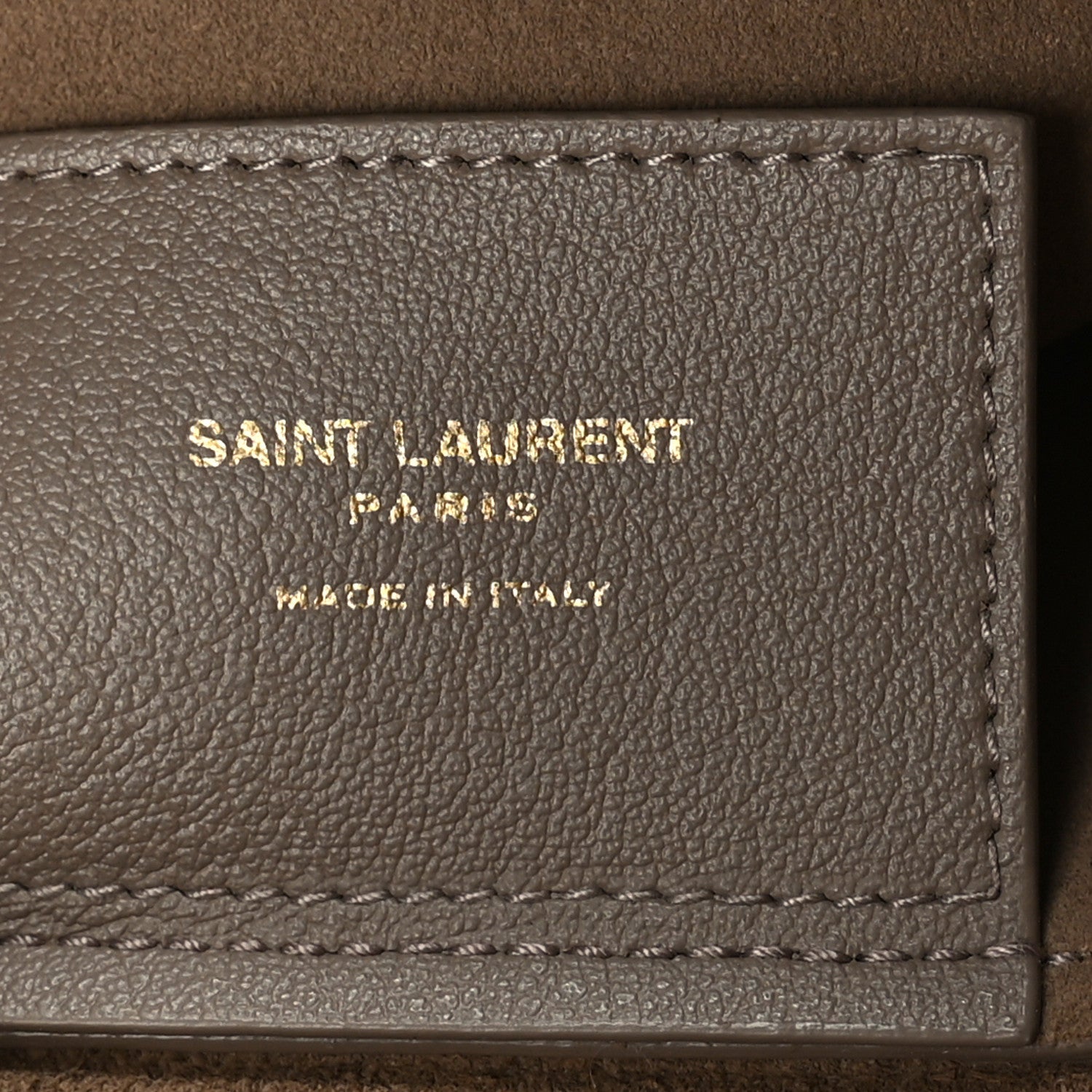 Saint Laurent Calfskin Toy Shopping Tote Greyish Brown 6 of 9