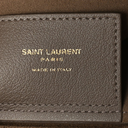 Saint Laurent Calfskin Toy Shopping Tote Greyish Brown 6 of 9