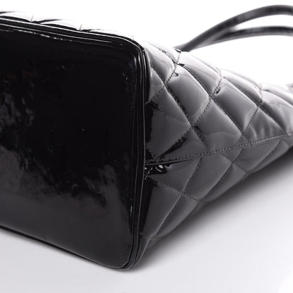 Chanel Patent Quilted Medallion Tote Black 8 of 17