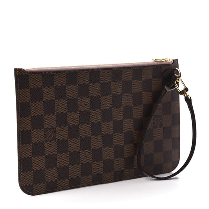 Louis Vuitton Damier Ebene Neverfull MM GM Pochette Rose Ballerine 3 of 9