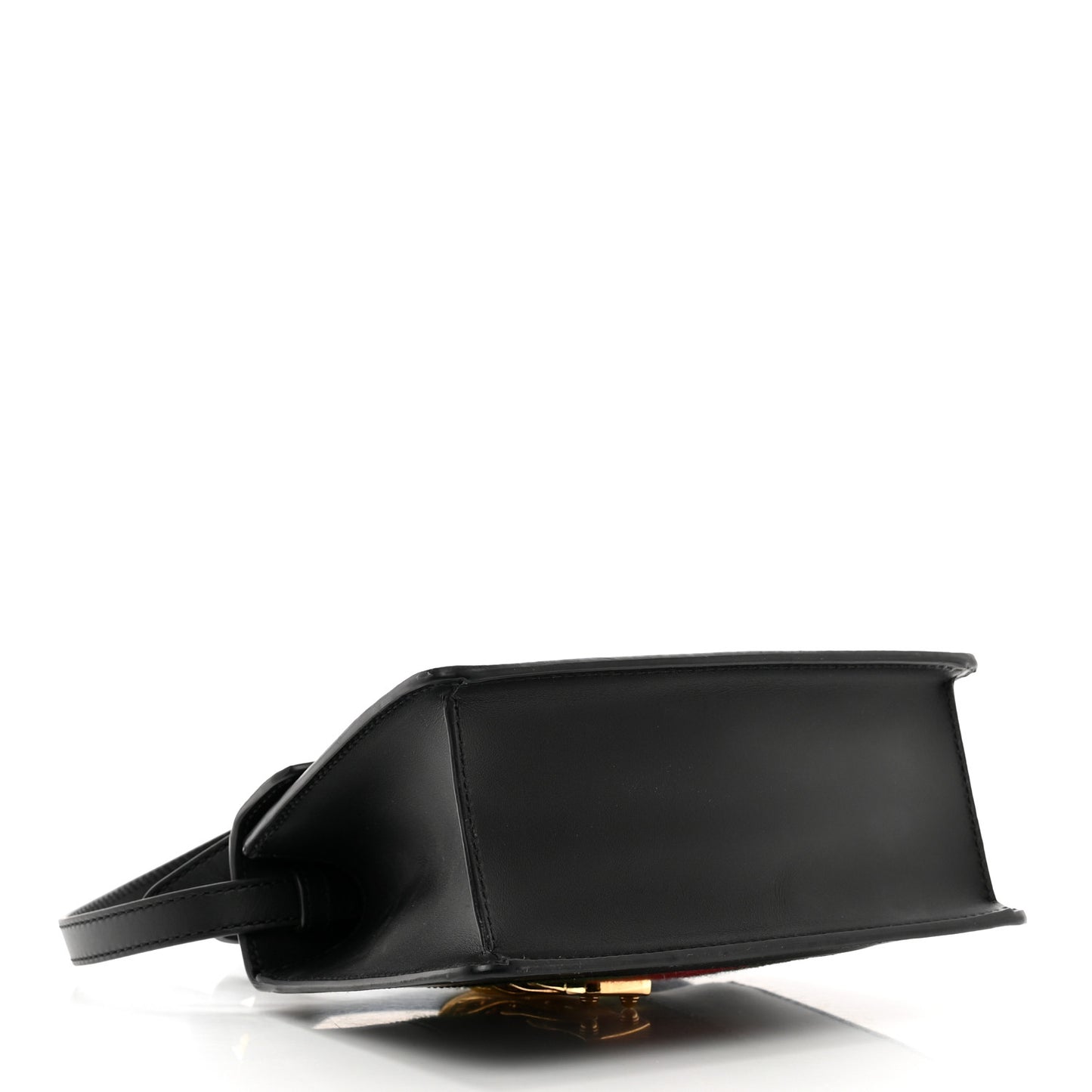 Calfskin Mini Sylvie Top Handle Bag Black