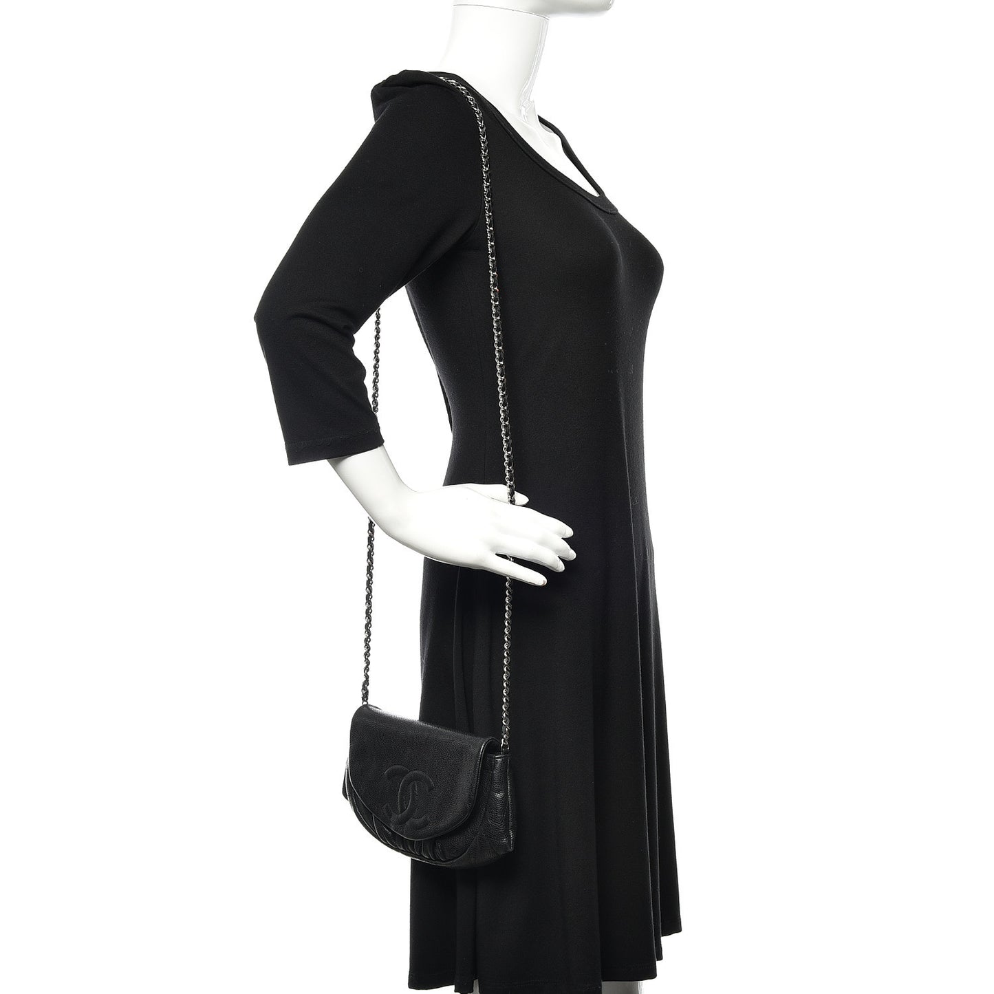 Caviar Half Moon Wallet On Chain WOC Black