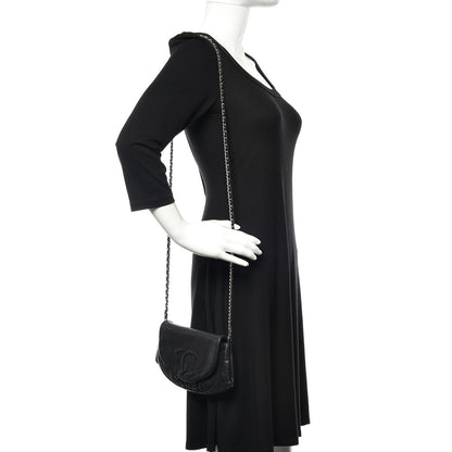 Chanel Caviar Half Moon Wallet On Chain WOC Black 2 of 11
