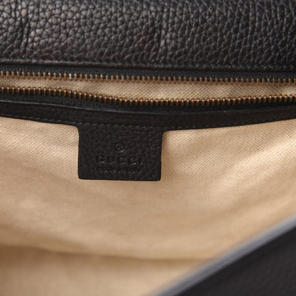 Gucci Calfskin Small GG Marmont Top Handle Bag Black 8 of 11