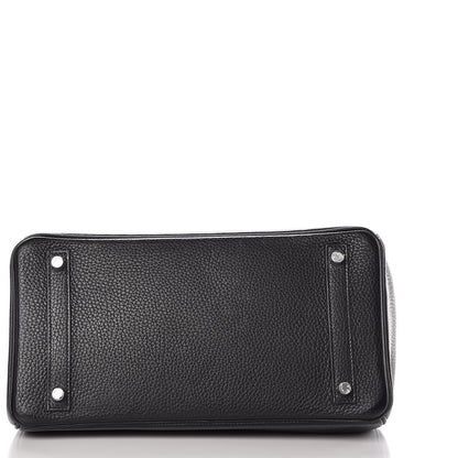 Hermes Taurillon Clemence Birkin 30 Black 6 of 18