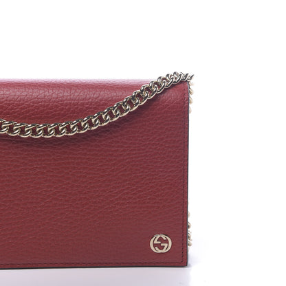 Gucci Dollar Calfskin Medium Betty Chain Wallet Red 8 of 11