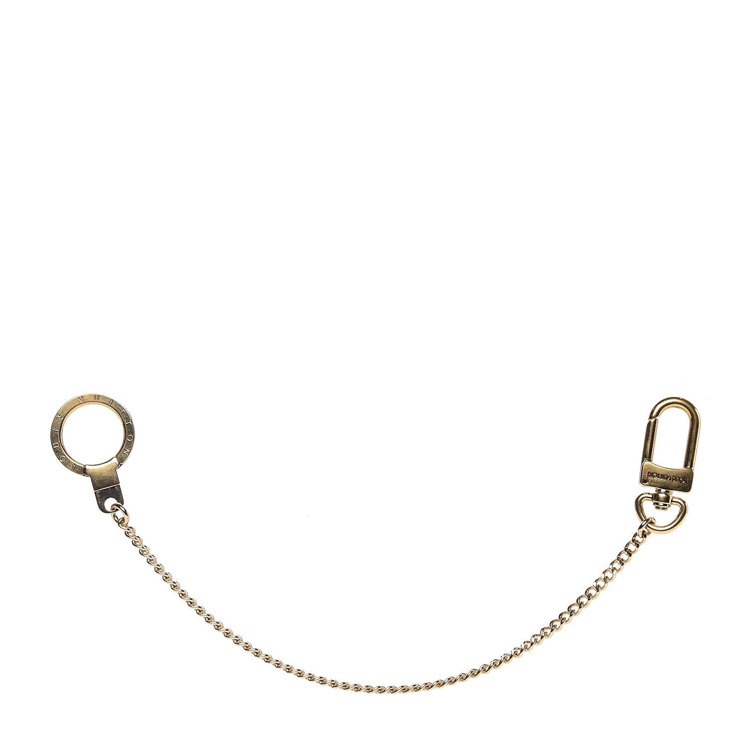 Louis Vuitton Metal Pochette Extender Key Ring Chain Gold 1 of 5
