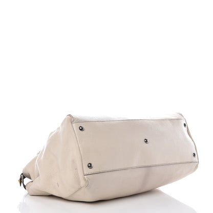 Fendi Goatskin Elaphe Large Peekaboo Iconic Satchel Latte Natural 6 of 21