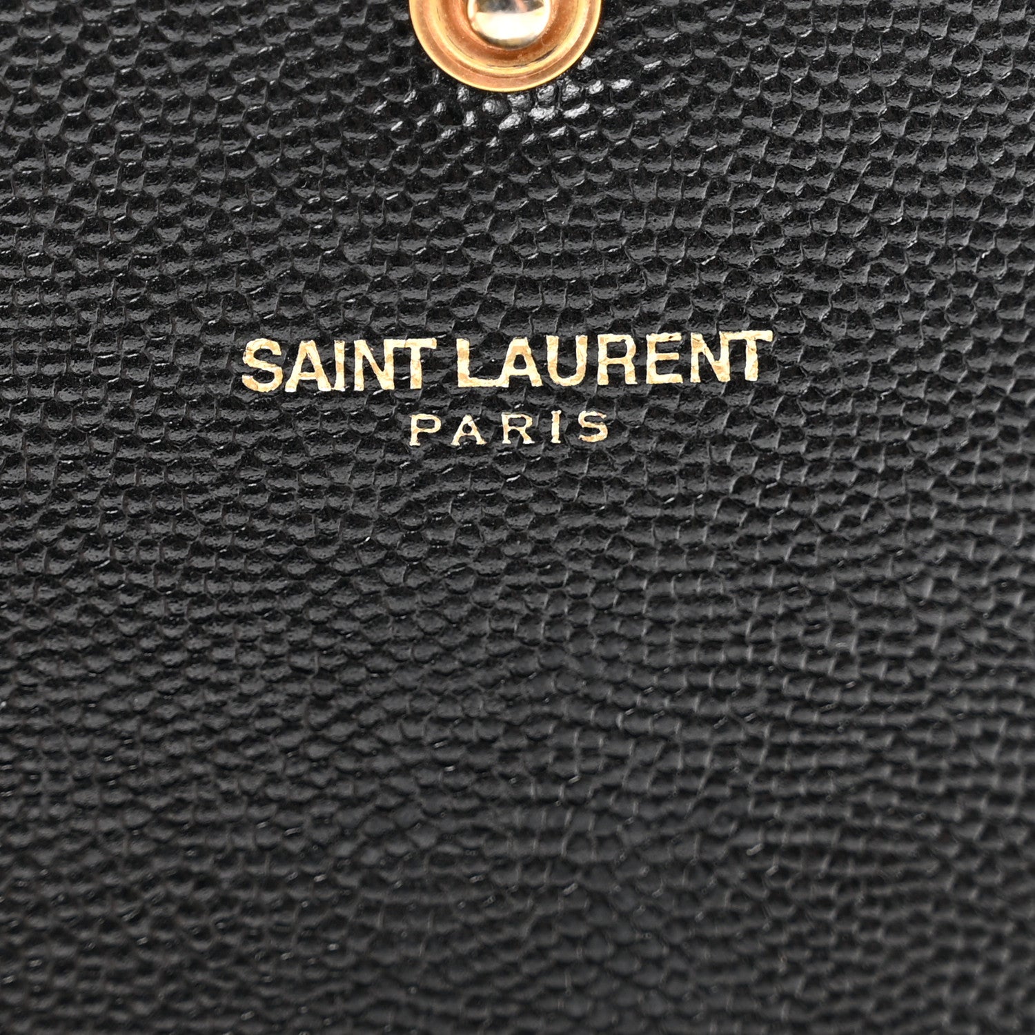 Saint Laurent SAINT LAURENT Grain De Poudre Classic Monogram Cassandre Wallet Black 6 of 8