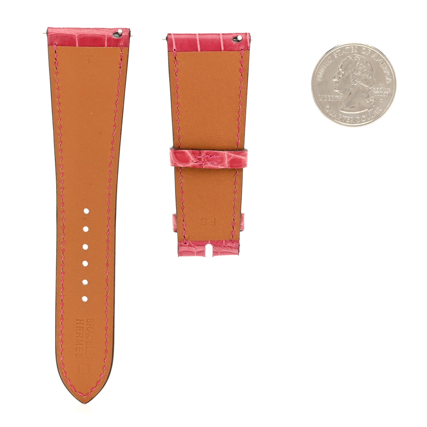 Hermes Matte Alligator Heure H Hour Watch 30mm Strap Fuchsia 2 of 7