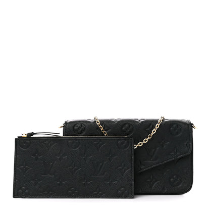 Louis Vuitton Empreinte Pochette Felicie Chain Wallet Black 1 of 12