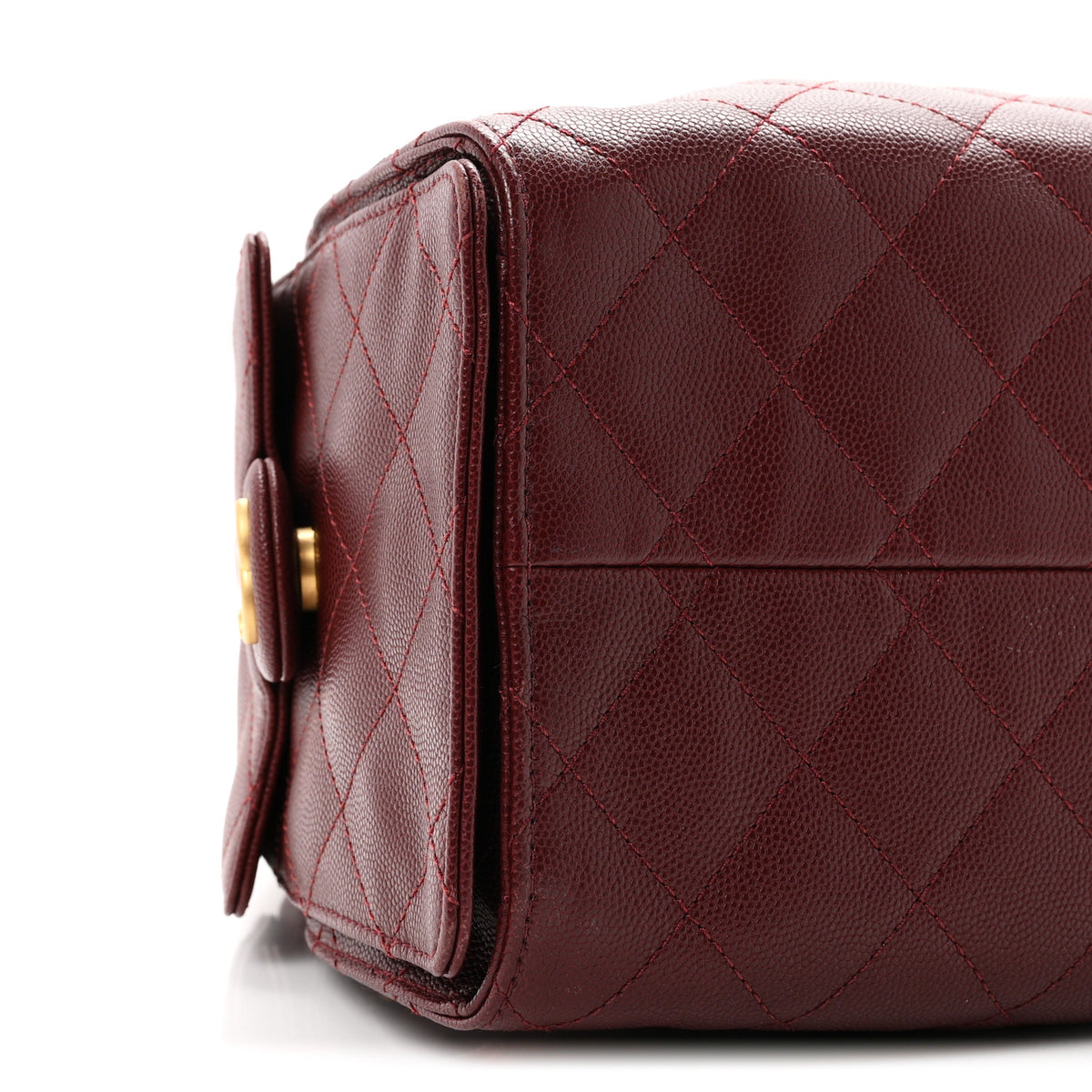 Caviar Quilted Small Chanel 25 Handbag Burgundy