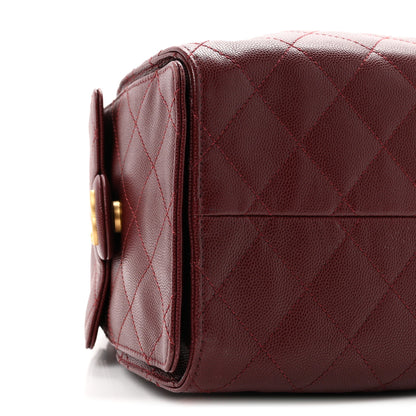 Chanel Caviar Quilted Small Chanel 25 Handbag Burgundy 9 of 10