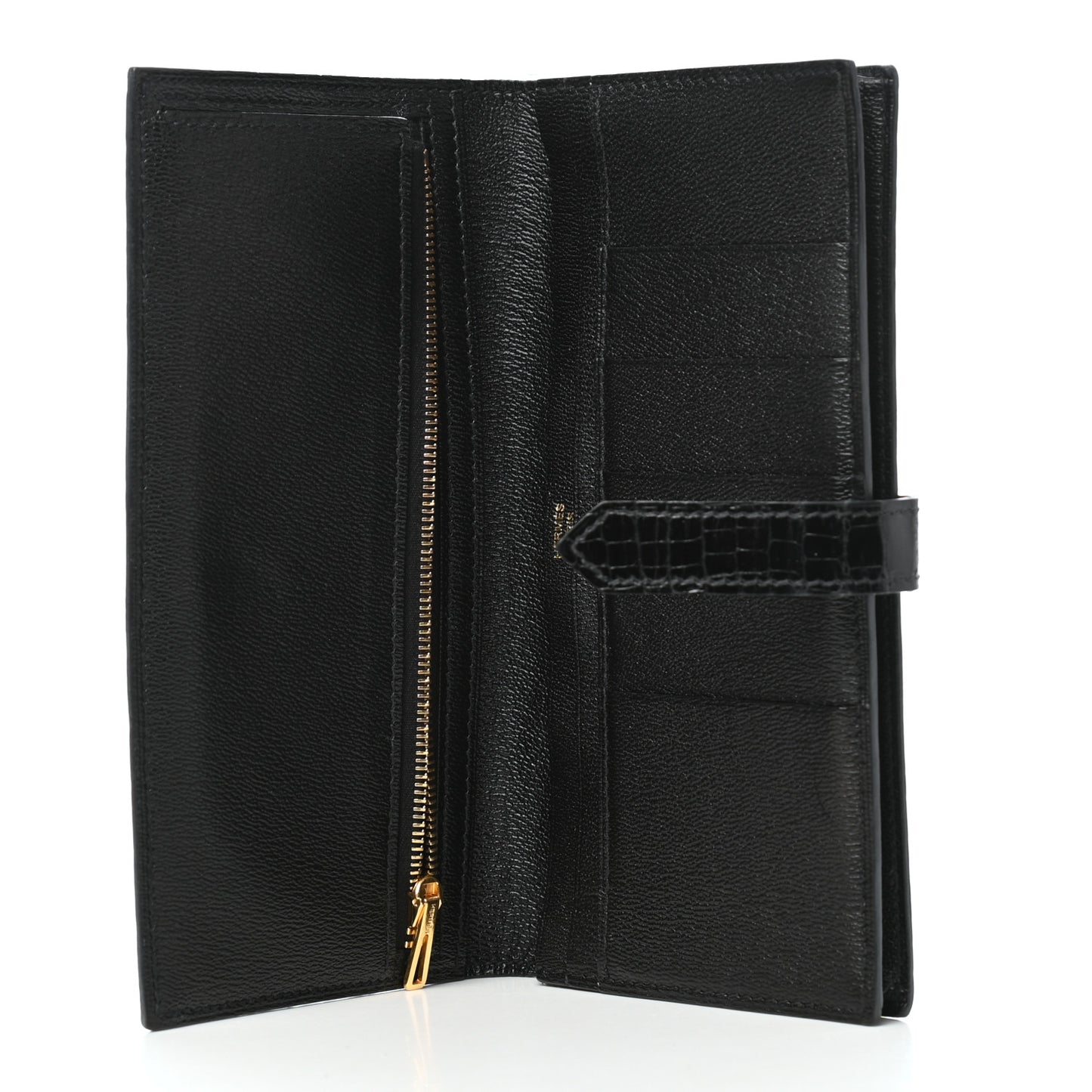 Shiny Alligator Bearn Wallet Black