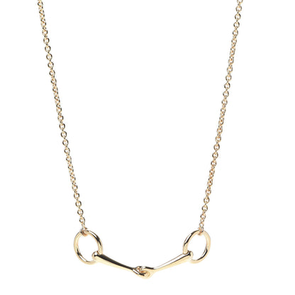 Hermes 18K Rose Gold Diamond TPM Filet d'Or Necklace LG 1 of 7