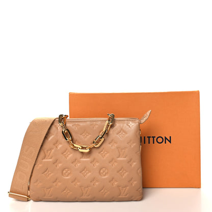 Louis Vuitton Lambskin Embossed Monogram Coussin PM Camel 12 of 12